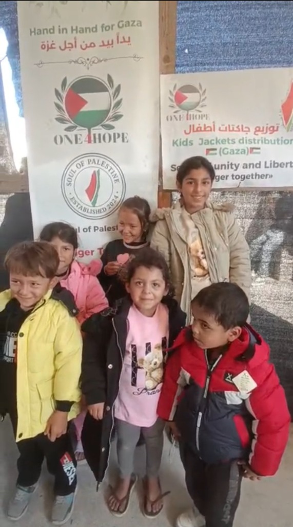 Children with new jackets